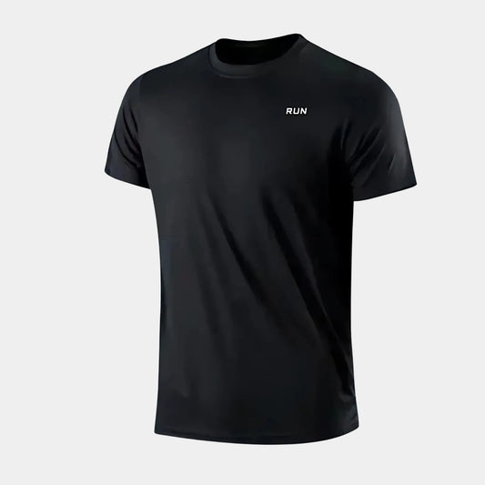 RUN – T-shirt col rond respirant Noir actif actives avec chage confort coupe effort journ pour quotidien respirant rond shirt technique unisexe