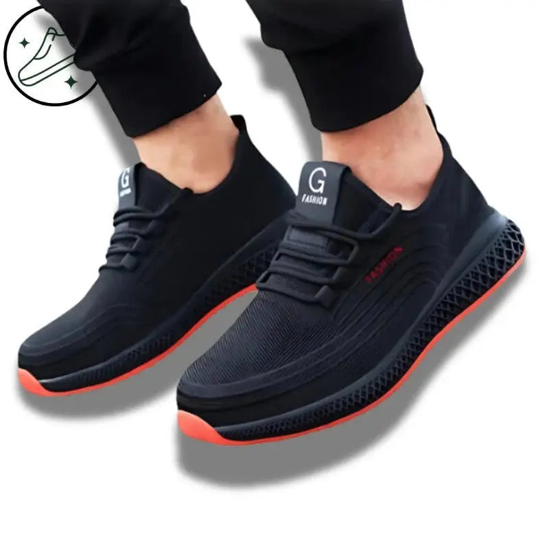 FASHION X GUIYSA - Baskets de sécurité hautes Rouge noir basket de sécurité noir basket de sécurité pour homme et femme Baskets de sécurité hautes Baskets de sécurité S1