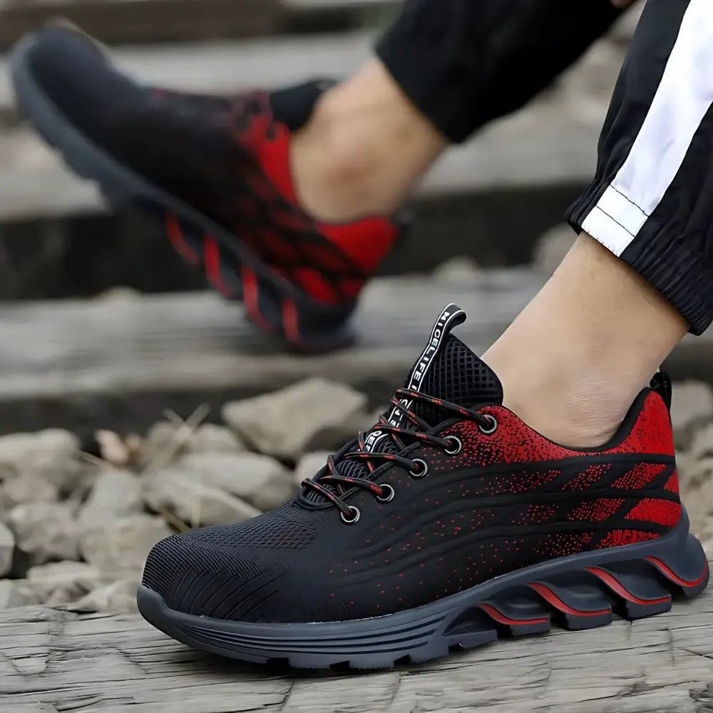 NICELIFE - Baskets de sécurité antistatiques acier antistatique antistatiques automne baskets caoutchouc confort curit doublure durable elles embout hiver maille nicelife pour printemps protection respirante rieure saison saisons semelle style sécurité toutes