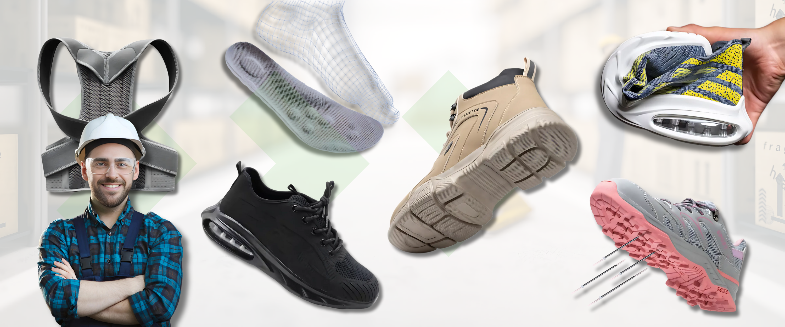 Semelle pour chaussure de sécurité Chaussures et baskets de sécurité confortable