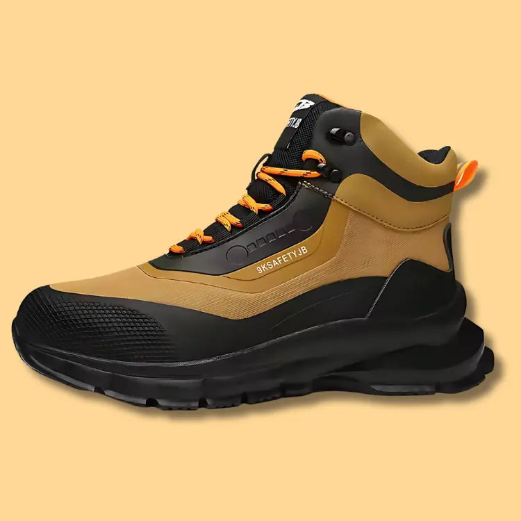 9K-JB SPORT : Bottes de Travail Imperméables Noire et beige ables acier anti bottes confort crevaison curit exigeants imperm pour respirabilit rieure robustes semelle sont sport travail