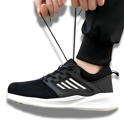 AIRSTEEL - Baskets de sécurité noires Noir basket de sécurité pour homme et femme baskets de sécurité noires Baskets de sécurité S1