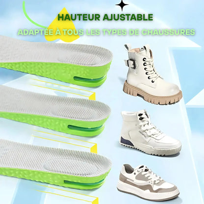 Airzen - Semelle gain de taille et confort absorption airzen chocs confort coussin discr disponibles fatigue gain hauteurs pour rehaussement respirante riau semelle semelles sont taille votre
