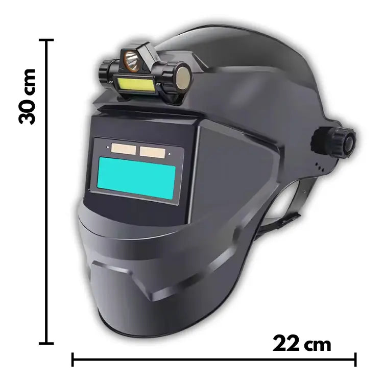 Arcvor | Masque de soudage avec lampe frontale Noir arcvor assombrissant auto avec clairage confort dans filtre frontale lampe masque pour professionnels protection soudage soudure thermique travaux vous