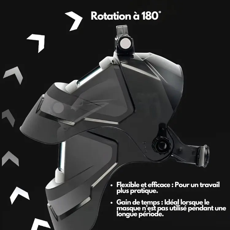 Arcvor | Masque de soudage avec lampe frontale arcvor assombrissant auto avec clairage confort dans filtre frontale lampe masque pour professionnels protection soudage soudure thermique travaux vous