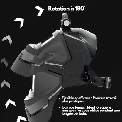 Arcvor | Masque de soudage avec lampe frontale arcvor assombrissant auto avec clairage confort dans filtre frontale lampe masque pour professionnels protection soudage soudure thermique travaux vous