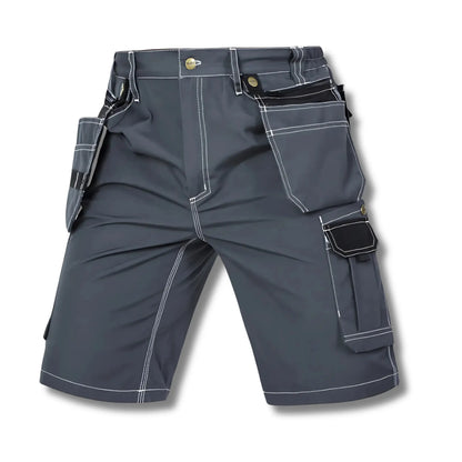 BAUSKY – Short de travail léger et confortable Gris bausky confort confortable journ multi poches pochesbausky pour professionnels short tout travail