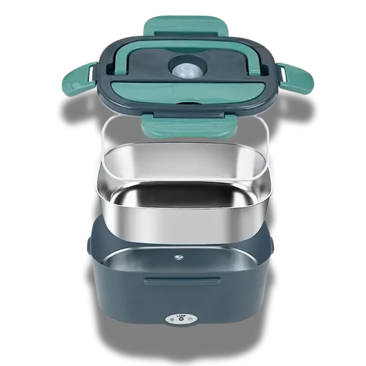 Boîte à Lunch Électrique 3-en-1 - Maison, Bureau et Voiture 220v avec bureau camion cette chauds chauffez cipient compartiment confort cuill domestique elle facile fourchette inclus inox isotherme lectrique lunch maison minutes nettoyer partout plastique portable pour praticit pratiques quotidien rapide repas tout voiture voiturebo