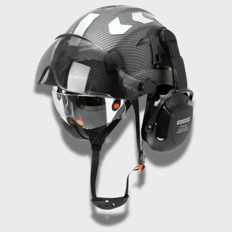 Casque de sécurité multifonction AME-GS Ensemble en fibre de carbone B activit ajustement avec casque circulation confort curit doublure forme lunettes meilleure menton multifonction normes pour protection ration rieur sangle suspension syst tissu tractable trous visi