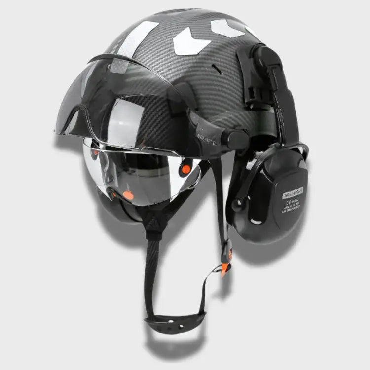 Casque de sécurité multifonction AME-GS Ensemble en fibre de carbone A activit ajustement avec casque circulation confort curit doublure forme lunettes meilleure menton multifonction normes pour protection ration rieur sangle suspension syst tissu tractable trous visi