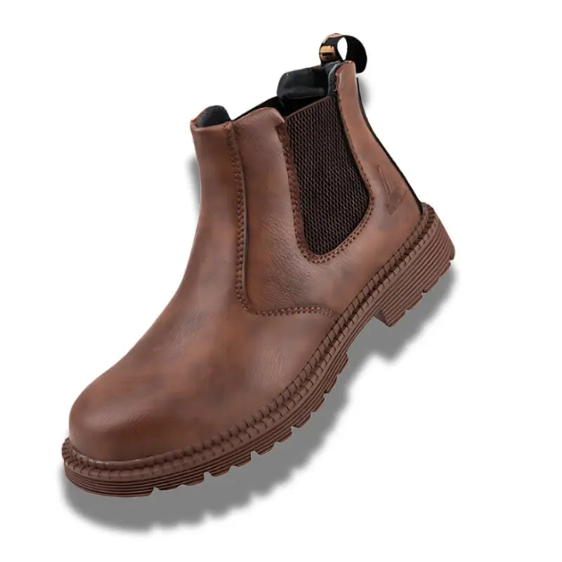 ELEGUARD - Bottes de sécurité en cuir Marron Bottes de sécurité Bottes de sécurité en cuir Bottes de sécurité en cuir noir