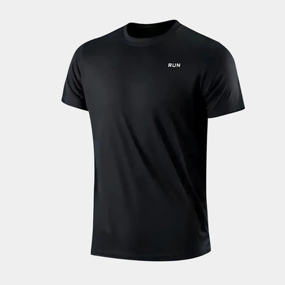 RUN – T-shirt col rond respirant Noir actif actives avec chage confort coupe effort journ pour quotidien respirant rond shirt technique unisexe