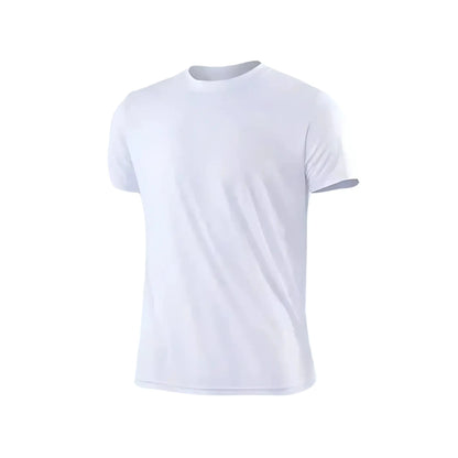 RUN – T-shirt col rond respirant Blanc actif actives avec chage confort coupe effort journ pour quotidien respirant rond shirt technique unisexe