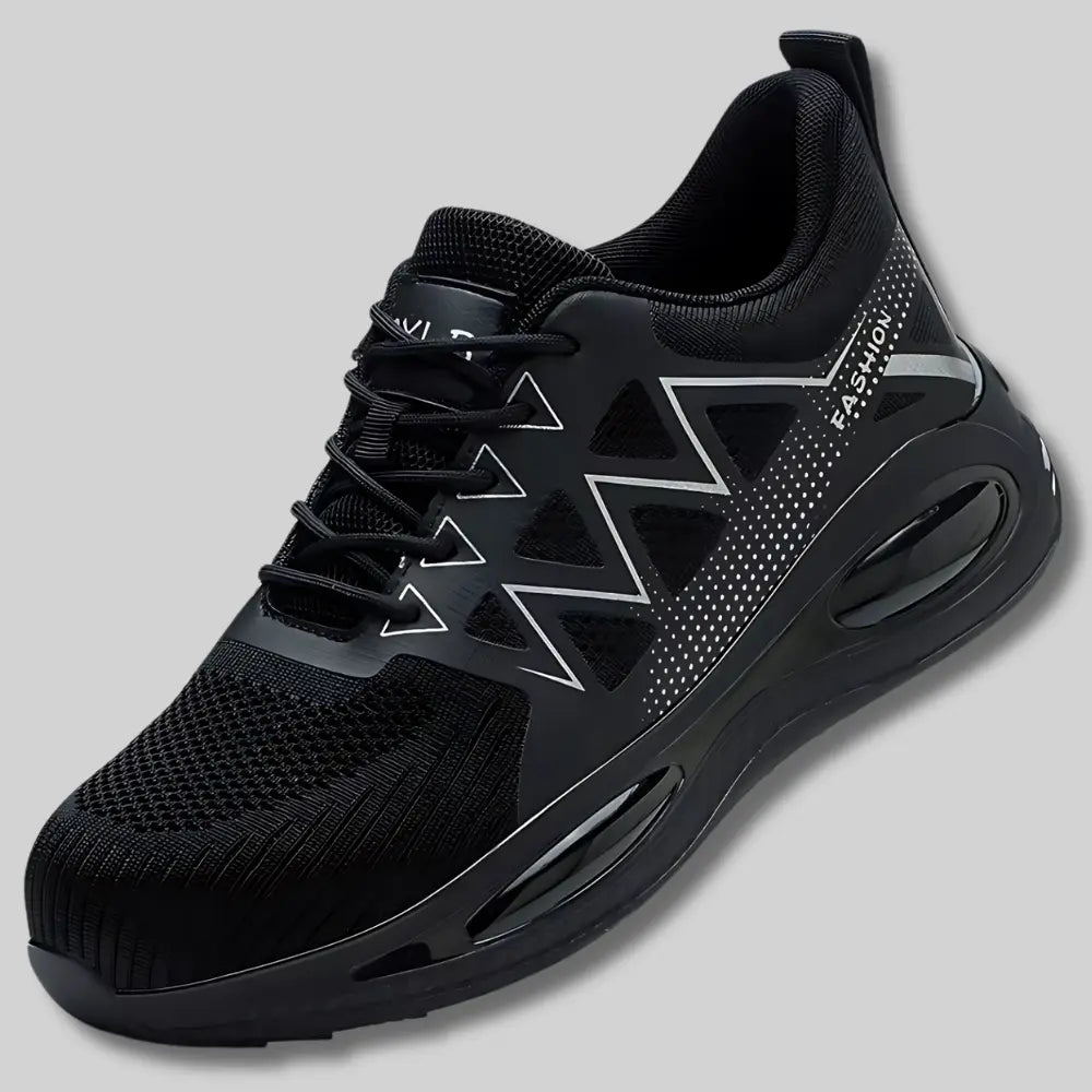 Fashion OCB - Baskets de sécurité à embout en acier Noir acier automne baskets chaussures confort curit diaire durable embout environnements fashion hiver interm maille optimal pour printemps protection renforc riau rieur rieure saison semelle sont travail