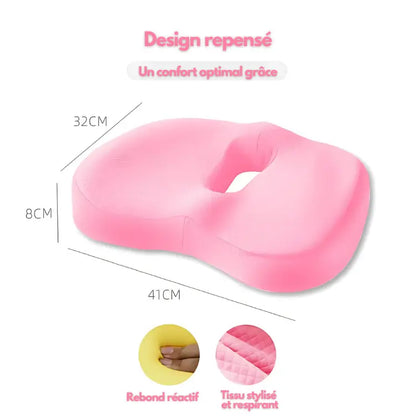 Ferns | Coussin Dossier et Siège Orthopédique Coussin d’assise rose assise avec bureau coccyx confort coussin design dique dossier douleurs ferns forme haute housse lavable lombaire lombaires maison moire mousse orthop posture pour prolong respirant soutien tissu toute utilisation voiture votre