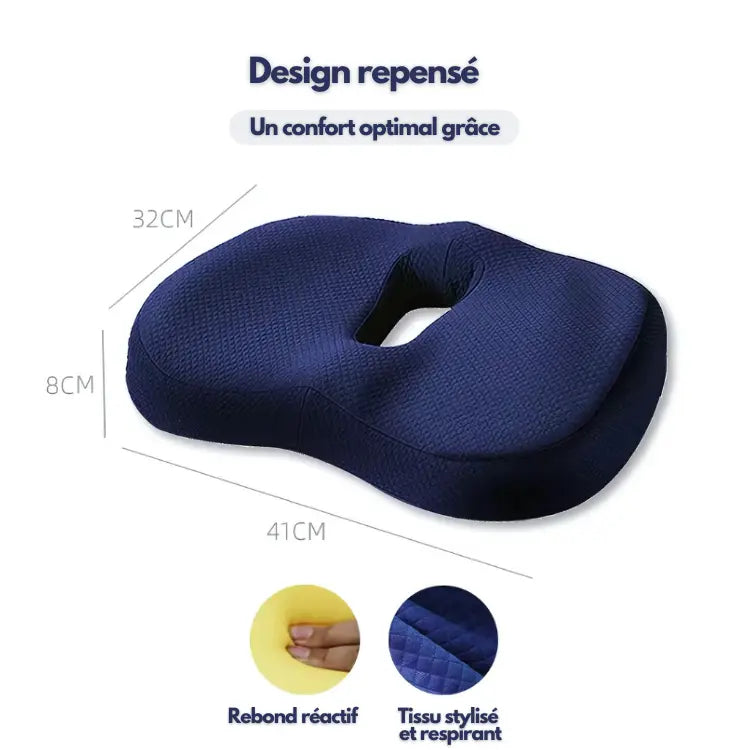 Ferns | Coussin Dossier et Siège Orthopédique Coussin d’assise bleu assise avec bureau coccyx confort coussin design dique dossier douleurs ferns forme haute housse lavable lombaire lombaires maison moire mousse orthop posture pour prolong respirant soutien tissu toute utilisation voiture votre