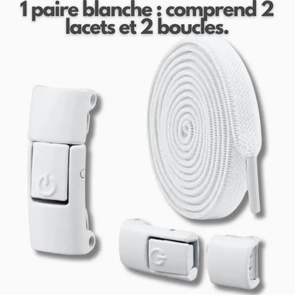 FixLacet | Lacets autobloquants Blanc 100cm autobloquants chaussures confort confortables curit essayez fixlacet fixlacetfixlacet lacets lasticit leur maintien offrir parfait pour pratiques quotidien quotidienne sans sport toutes utilisation votre