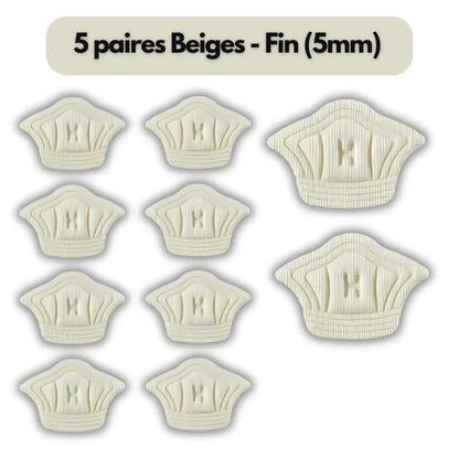 HeelFit : Coussinets de talon adhésifs 5 paires Beiges - Fin (5mm) ajustement avec chaussures confort coussinets essayez haute heelfit journ parfait pour protection sifs sive taille talon toutes ultimecoussinets votre