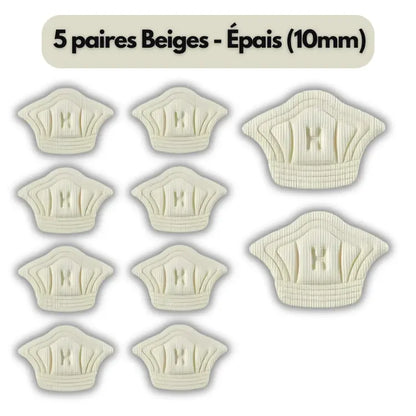 HeelFit : Coussinets de talon adhésifs 5 paires Beiges - Épais (10mm) ajustement avec chaussures confort coussinets essayez haute heelfit journ parfait pour protection sifs sive taille talon toutes ultimecoussinets votre