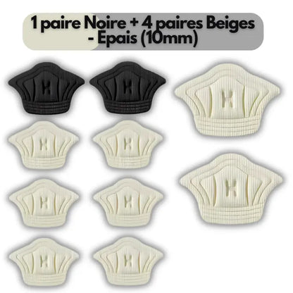 HeelFit : Coussinets de talon adhésifs 1 paire Noire + 4 paires Beiges - Épais (10mm) ajustement avec chaussures confort coussinets essayez haute heelfit journ parfait pour protection sifs sive taille talon toutes ultimecoussinets votre