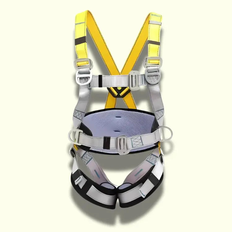 Kit harnais complet avec mousqueton Harnais jaune activit avec besoins ceinture complet confort corde couleurs curit escalade fabriqu fiable garantit harnais hauteur lors mousqueton optimale points pour protection quip toutes travail travaux votre vous