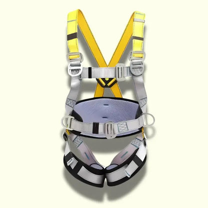 Kit harnais complet avec mousqueton Harnais jaune activit avec besoins ceinture complet confort corde couleurs curit escalade fabriqu fiable garantit harnais hauteur lors mousqueton optimale points pour protection quip toutes travail travaux votre vous