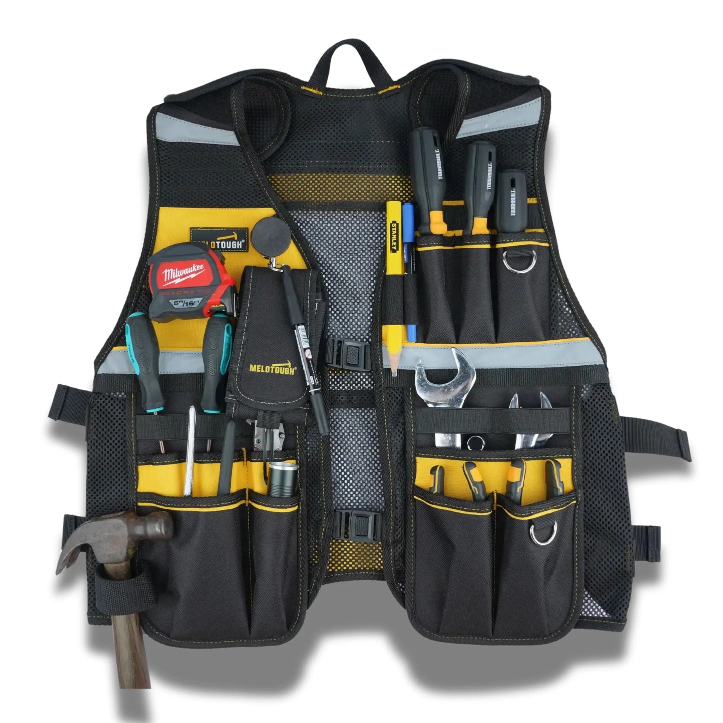 MELOTOUGH – Gilet à outils professionnel respirant et réglable confort gilet glable melotough outils pour professionnel rangement respirant tous tout