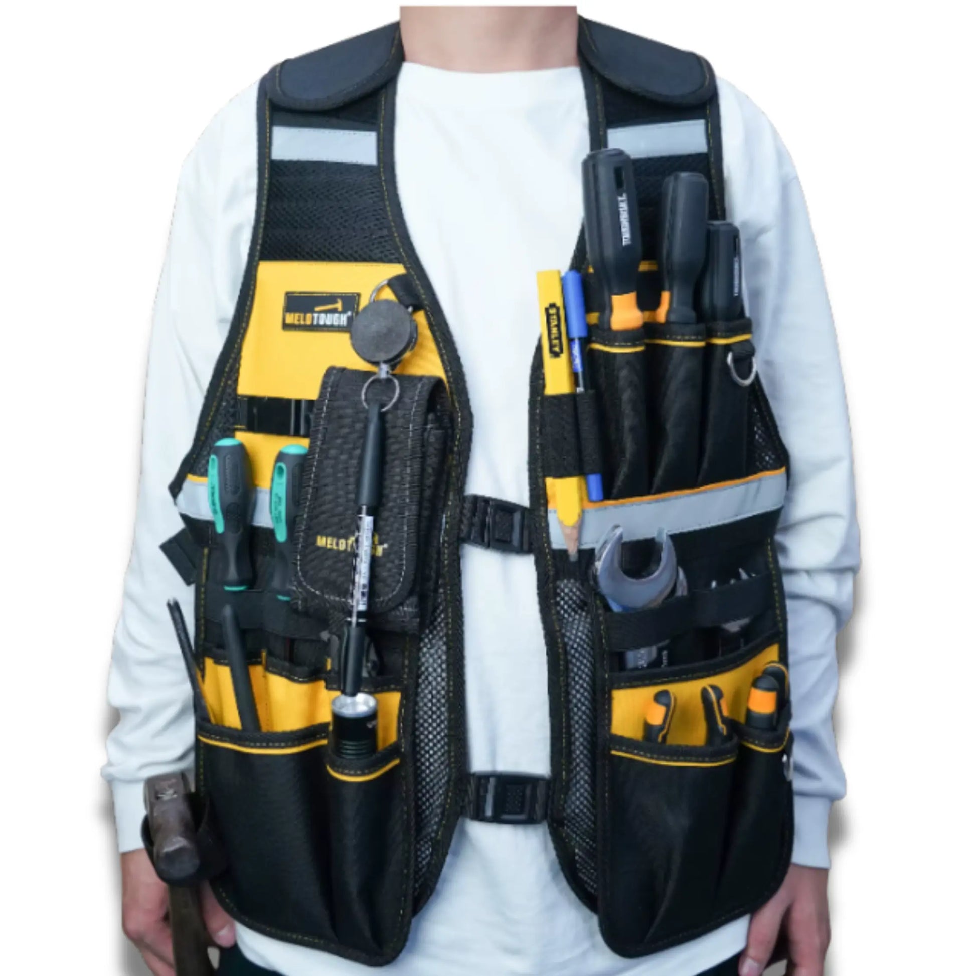 MELOTOUGH – Gilet à outils professionnel respirant et réglable confort gilet glable melotough outils pour professionnel rangement respirant tous tout