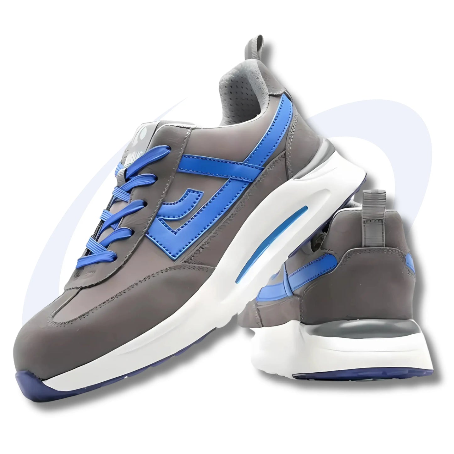 MTO - Baskets de sécurité légères Gris acier anti baskets confort confortables cuir curit doublure elles perforation pour protection respirantes rieure sans semelle vachette