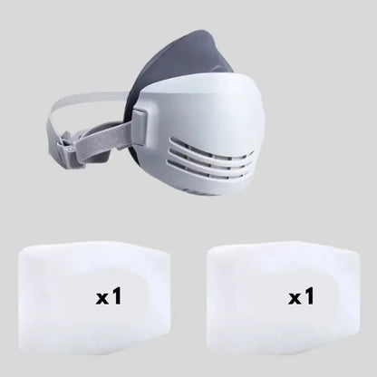 Masque de protection respiratoire ergonomique PM2.5 1 Masque 2 filtres ( Gris ) 20pcs activit autres bien confort cotton dust ergonomique expiration face facilement filter filtres fines half mask masque parfaitement particules pendant permet plus polluants pour poussi proof prot protection rempla respiratoire respirator respirer rieur sans sant valve visage votre vous