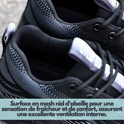 QYL-B - Baskets de sécurité ventilées acier avec baskets caoutchouc certifi chauds confort curit dans doublure durable elles embout environnements journ long maille optimale pour protection riau rieur rieure semelle sécurité travail tricot ventil volant