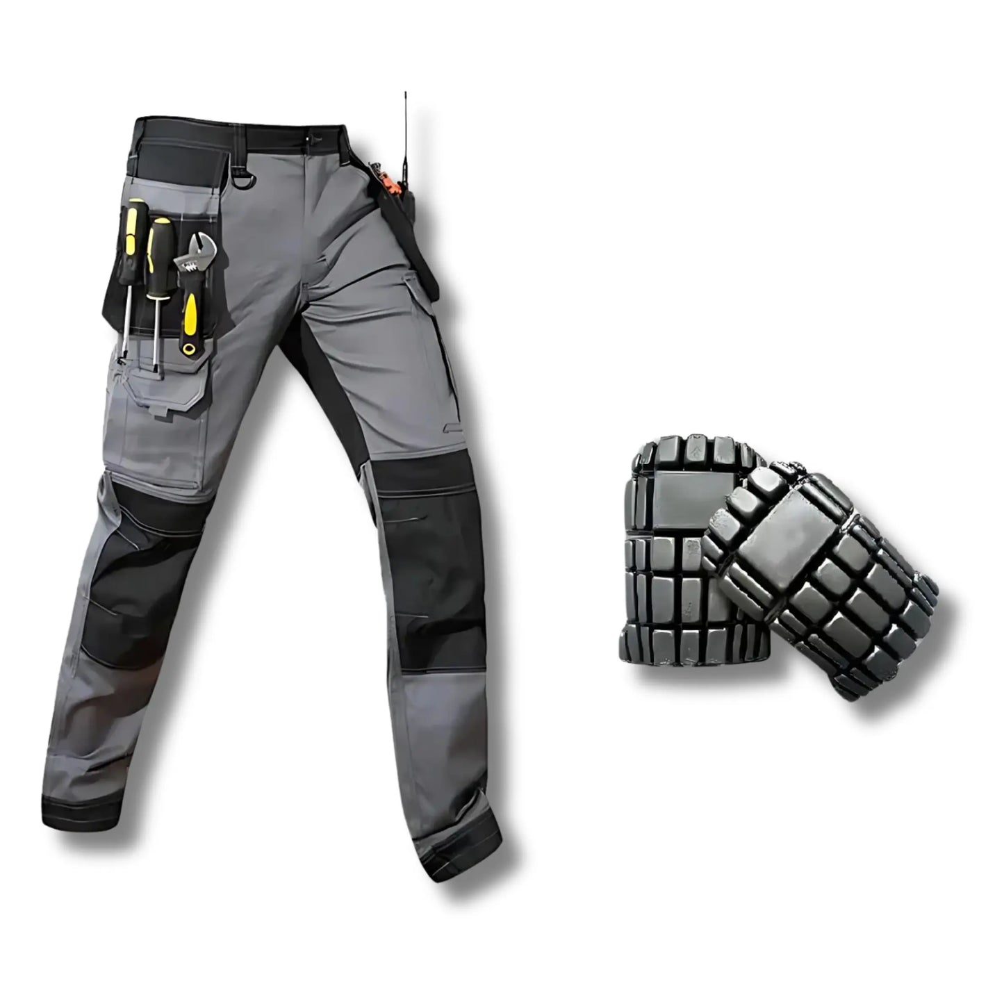 TrailForce - Pantalon de travail multi-poches Pantalon + genouillères – A Stock Central artisans ceinture chantier confort genoux lastique multi oxford pantalon poches pour renforc sistancepantalon tissu trailforce travail