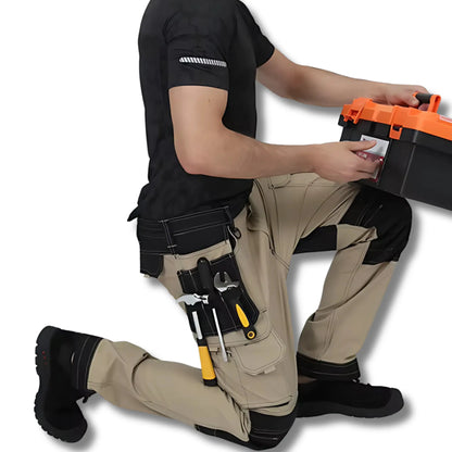 TrailForce - Pantalon de travail multi-poches artisans ceinture chantier confort genoux lastique multi oxford pantalon poches pour renforc sistancepantalon tissu trailforce travail