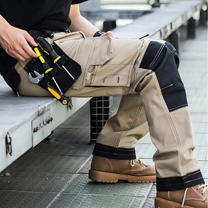 TrailForce - Pantalon de travail multi-poches artisans ceinture chantier confort genoux lastique multi oxford pantalon poches pour renforc sistancepantalon tissu trailforce travail