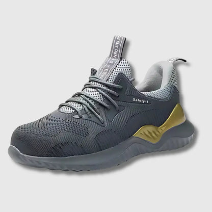 WEJUMP - Baskets de sécurité à doublure respirante Gris acier assurent automne baskets caoutchouc certifi confort curit dans doublure durabilit durable embout environnements exceptionnelle hiver journ long maille optimale pour printemps protection respirante riau rieur rieure semelle sécurité tout toutes tricot volant wejump