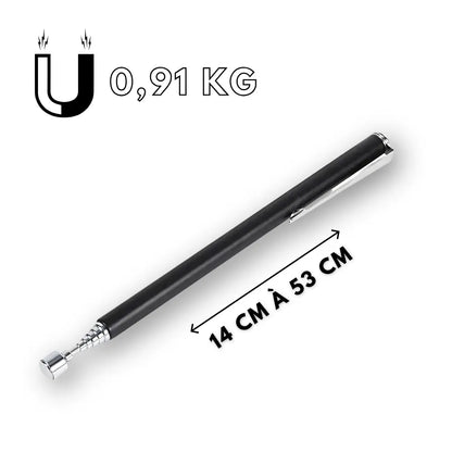 ZUIDID Ramasse Vis Aimanté – Outil Télescopique Noir sans lumière 0.91 kg Stock Central aimant boulons dans facilement lescopique objets outil parations plus pour puissant ramasse talliques tige tous votre vous zuidid