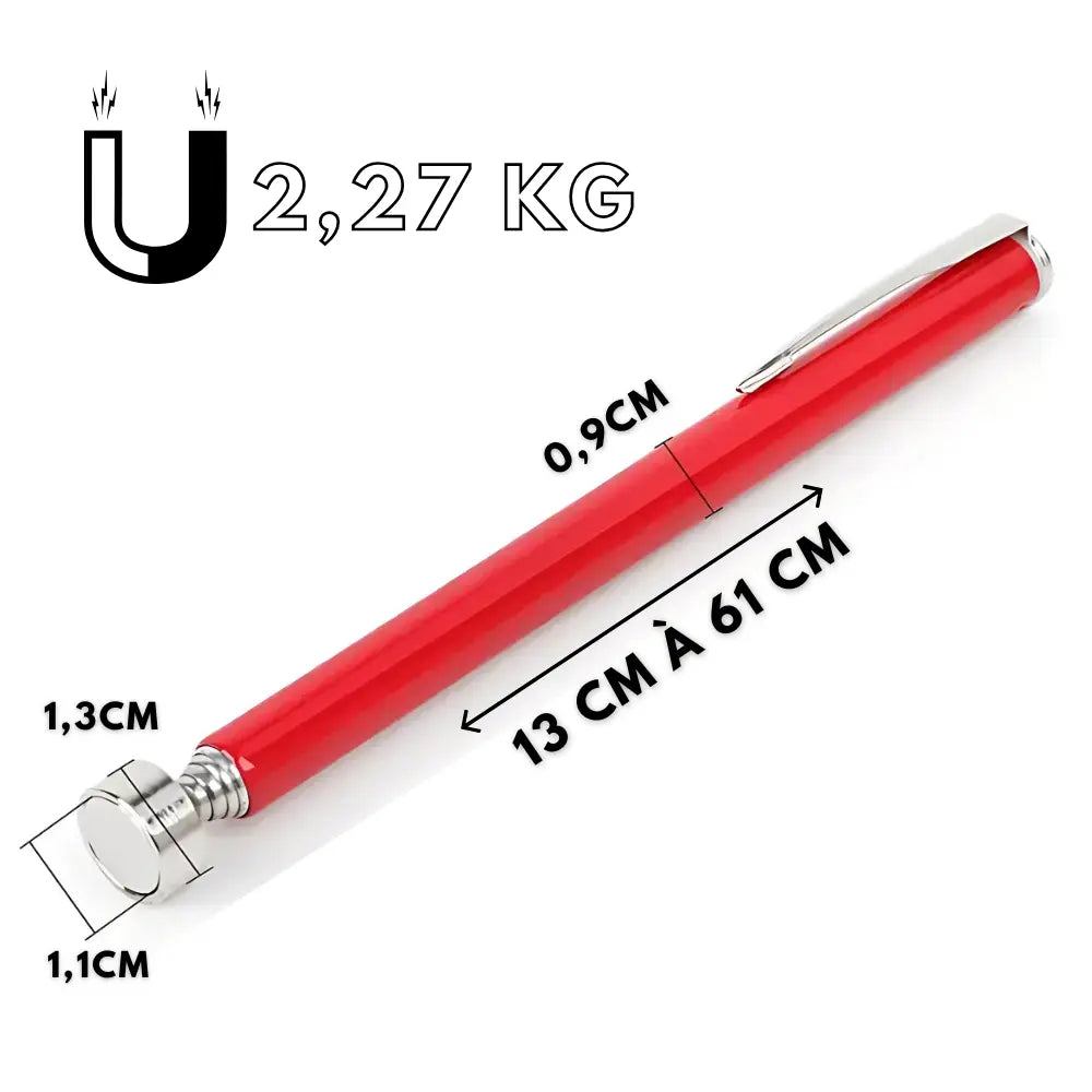 ZUIDID Ramasse Vis Aimanté – Outil Télescopique Rouge 2.27 kg Stock Central aimant boulons dans facilement lescopique objets outil parations plus pour puissant ramasse talliques tige tous votre vous zuidid
